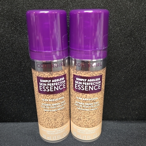 2pc Lot Covergirl #30 Simply Ageless Skin Perfector Essence Hydro Fresh Tint - Picture 1 of 6